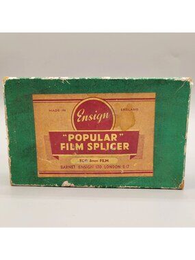Ensign Ltd Popular Film Splicer for 8mm Film London England with Instructions